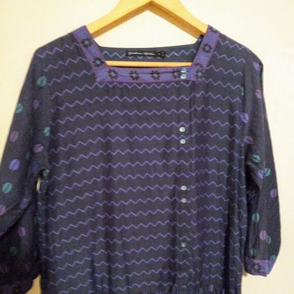 Gudrun Sjoden Oversized Drop Waist Babydoll Dress-Small-Organic Cotton & Silk - Picture 2 of 8